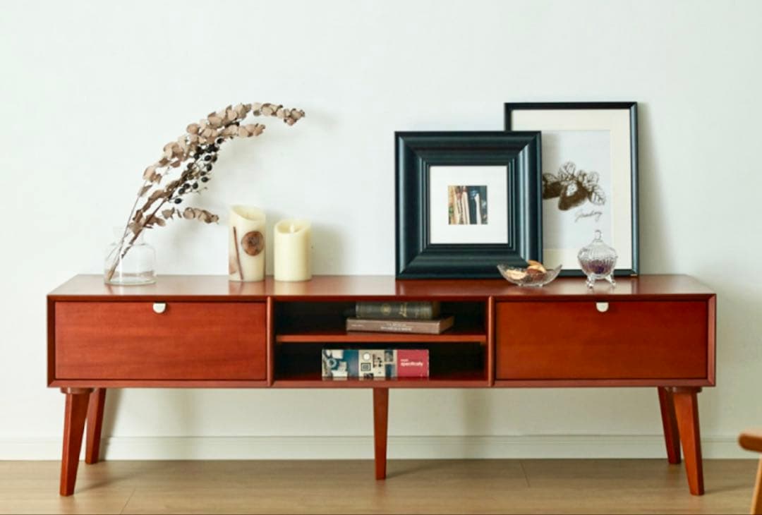 マホガニー製テレビボード　ヴィンテージ　チーク　北欧　デンマーク　おしゃれ