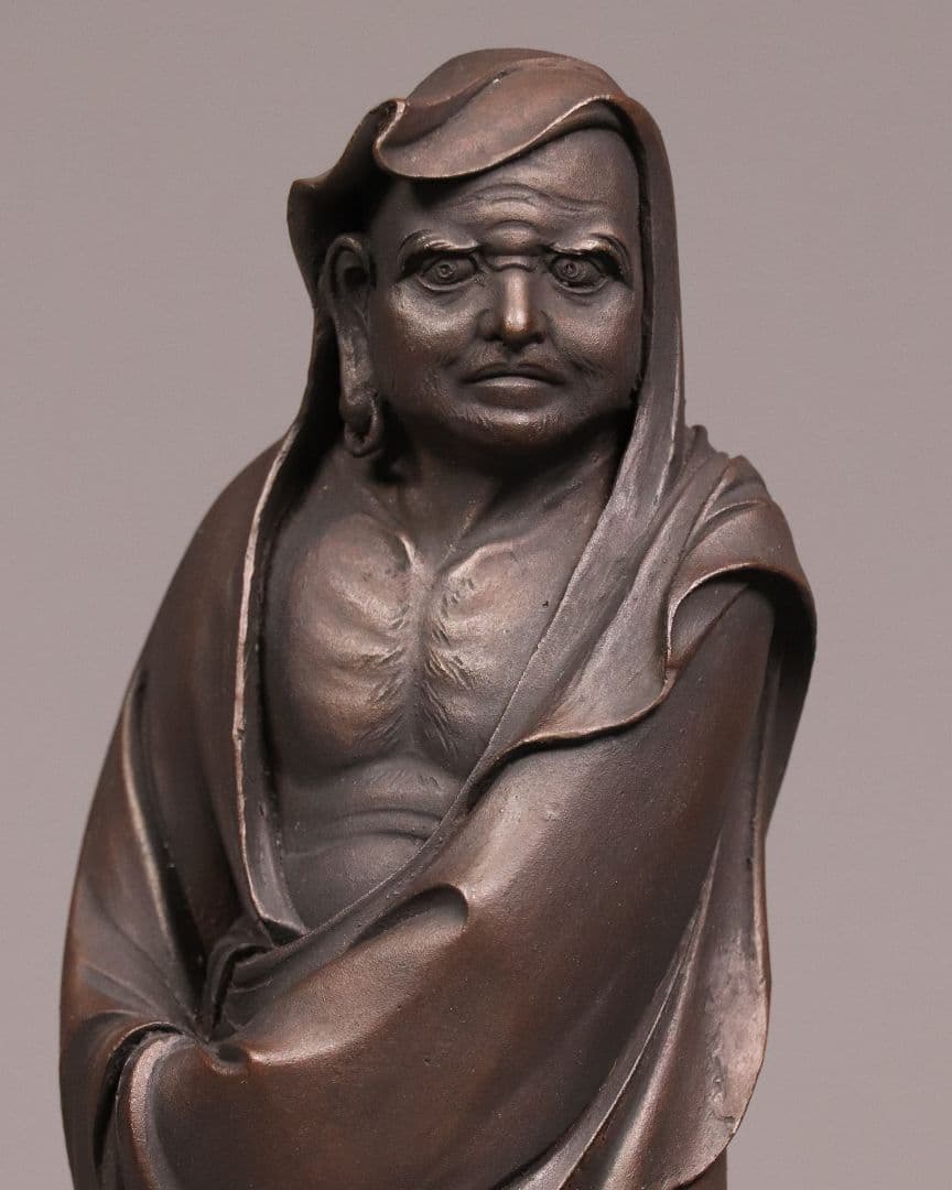 鋳銅製 高村光雲 原型 達磨大師 立像 共箱 置物 銅像 仏像【MA209】