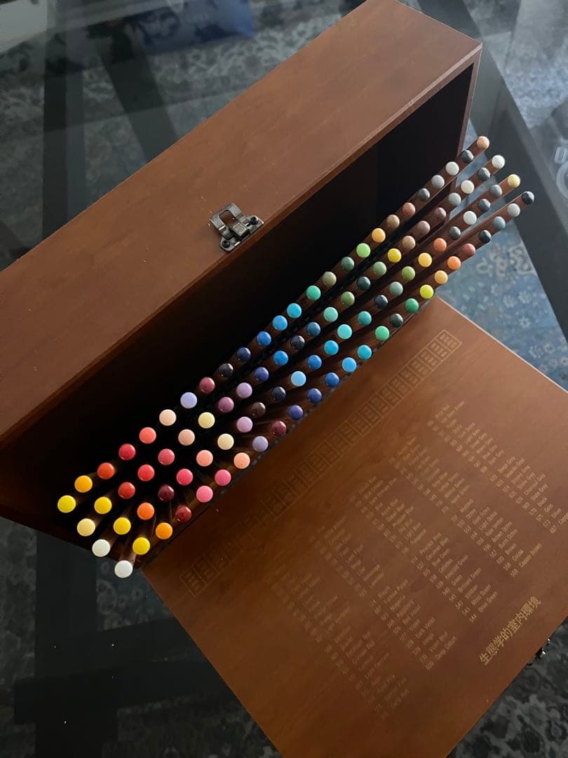 ★SALE12/16まで★(未使用)色鉛筆セット 100色 木製ケース