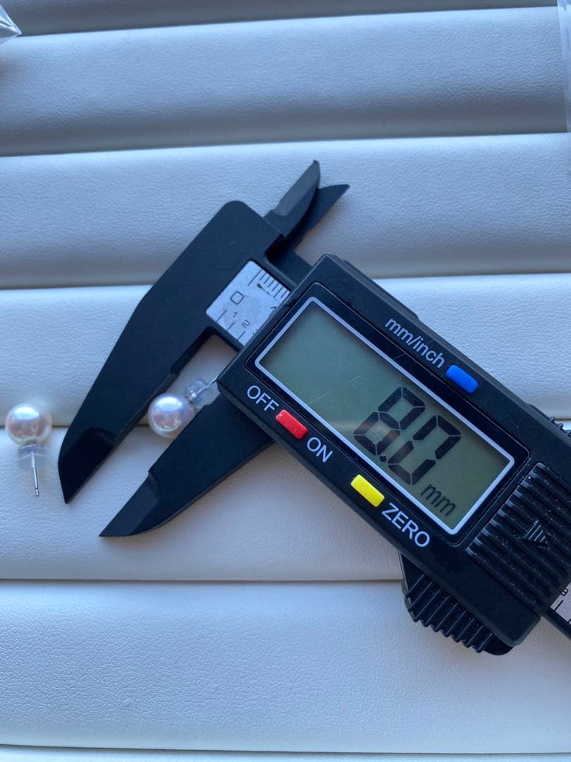 1943 美品❣️天女級のテリ❣️pt900❣️あこや真珠8mm ピアス　Aly手作