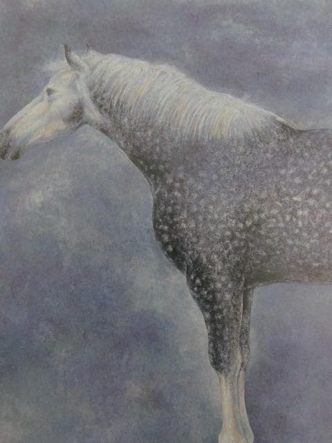 吉村年代、【星の馬】、希少な額装用画集より、新品額装付、状態良好