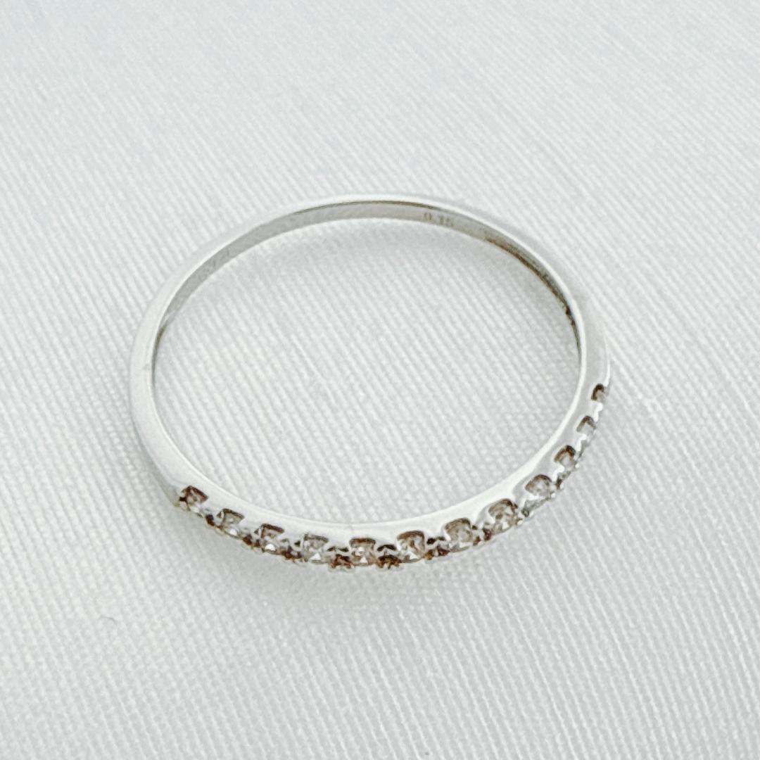 プラチナ【ハーフエタニティリング13号】天然ダイヤモンド0.15ct 新品！