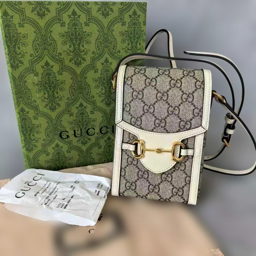 GGパターン スマホショルダーバッグ