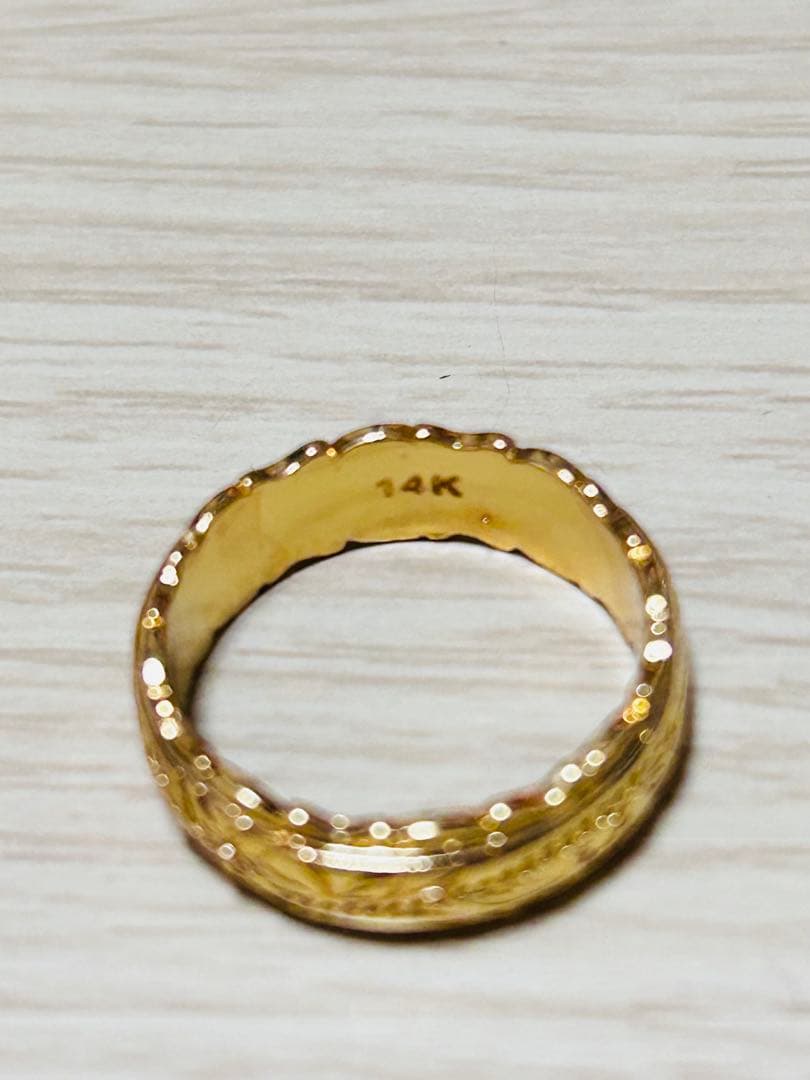 14K ハワイアンジュエリー　リング　4.5g 19号