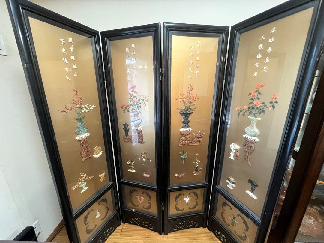 花と植物の装飾パーテーション