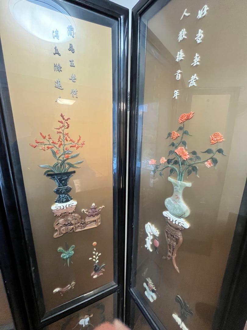 花と植物の装飾パーテーション