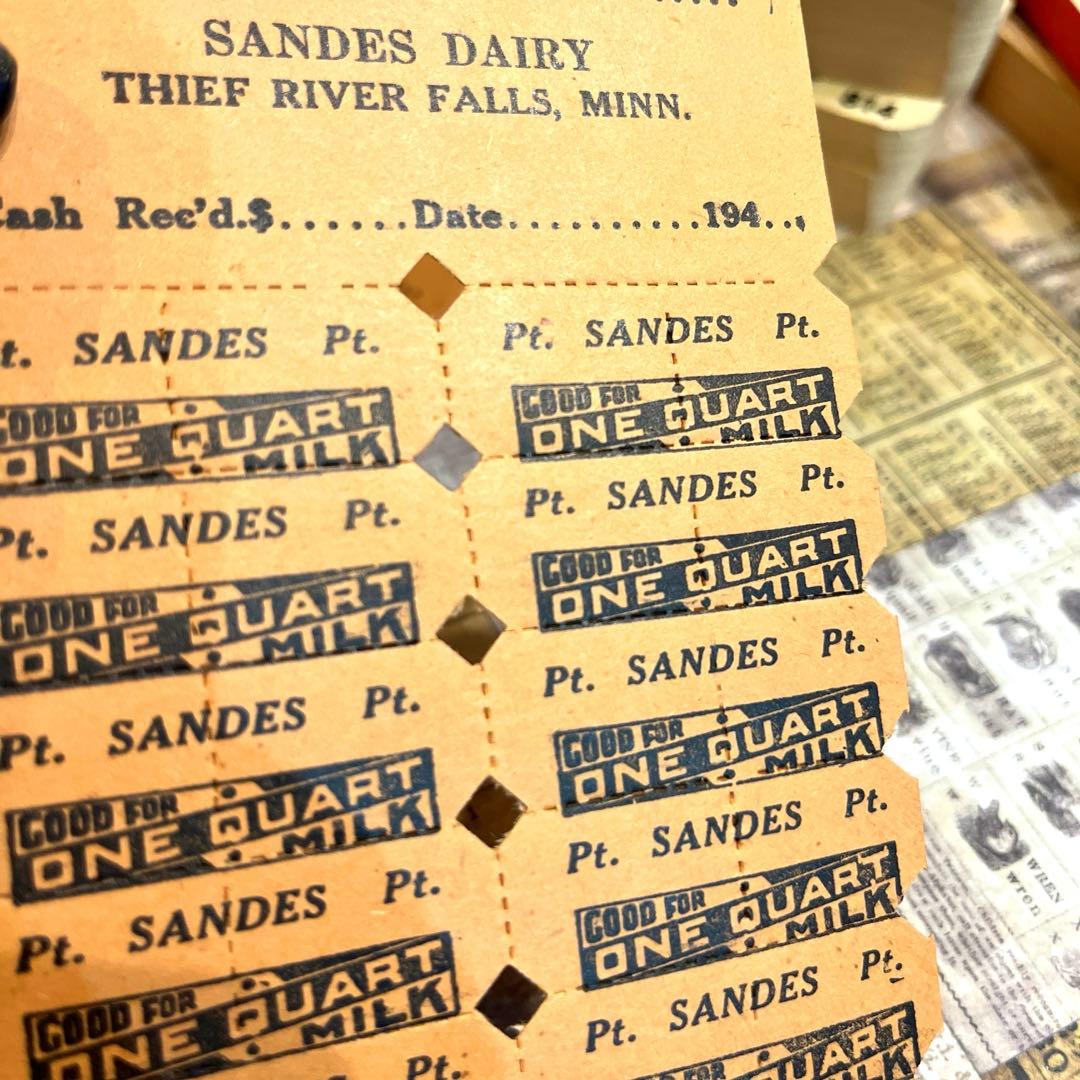 ヴィンテージ【ミルク配給チケット】海外チケット(ロールチケット