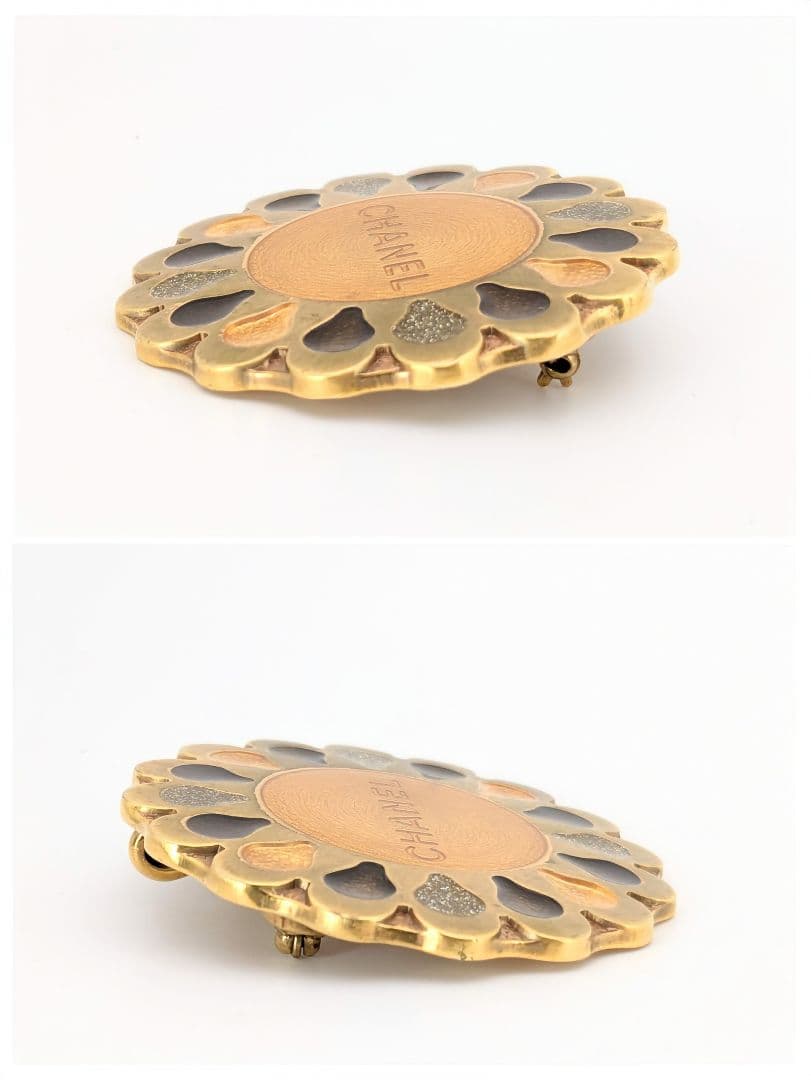 希少 シャネル CHANEL 2way フラワー グリポワ ブローチ トップ