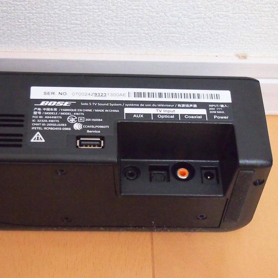 BOSE Solo 5 TV サウンドバー 動作確認済み リモコン付属