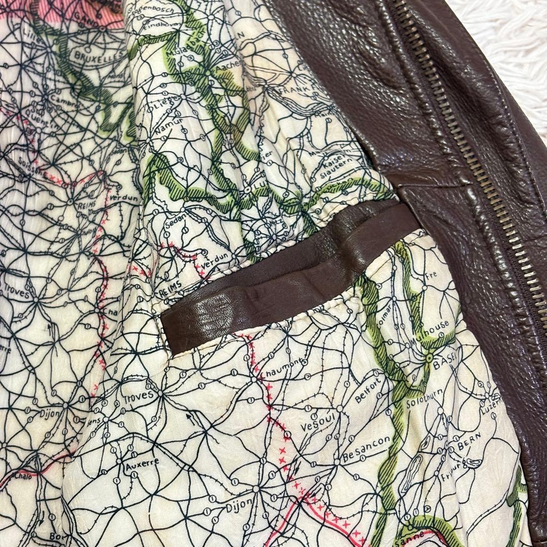 DEUX2C　フライトジャケット　アウター　A-2　シープレザー　本革　Ｍ