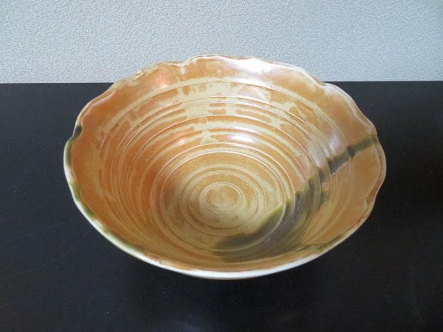 菓子鉢　和光作　黄瀬戸
