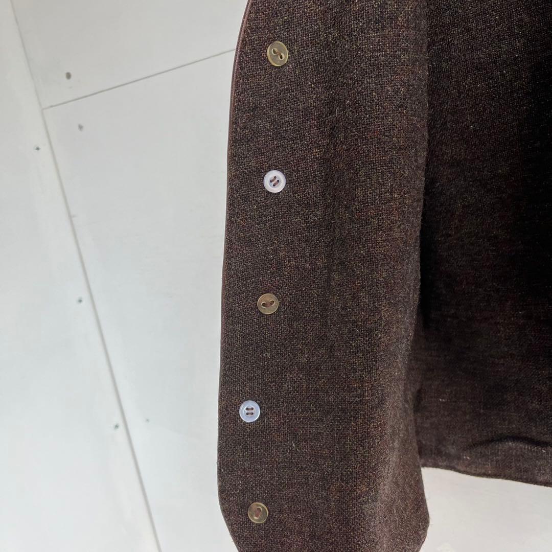 60s 70s ユーロ レザーベスト ヴィンテージレザー ヨーロッパ 古着 茶