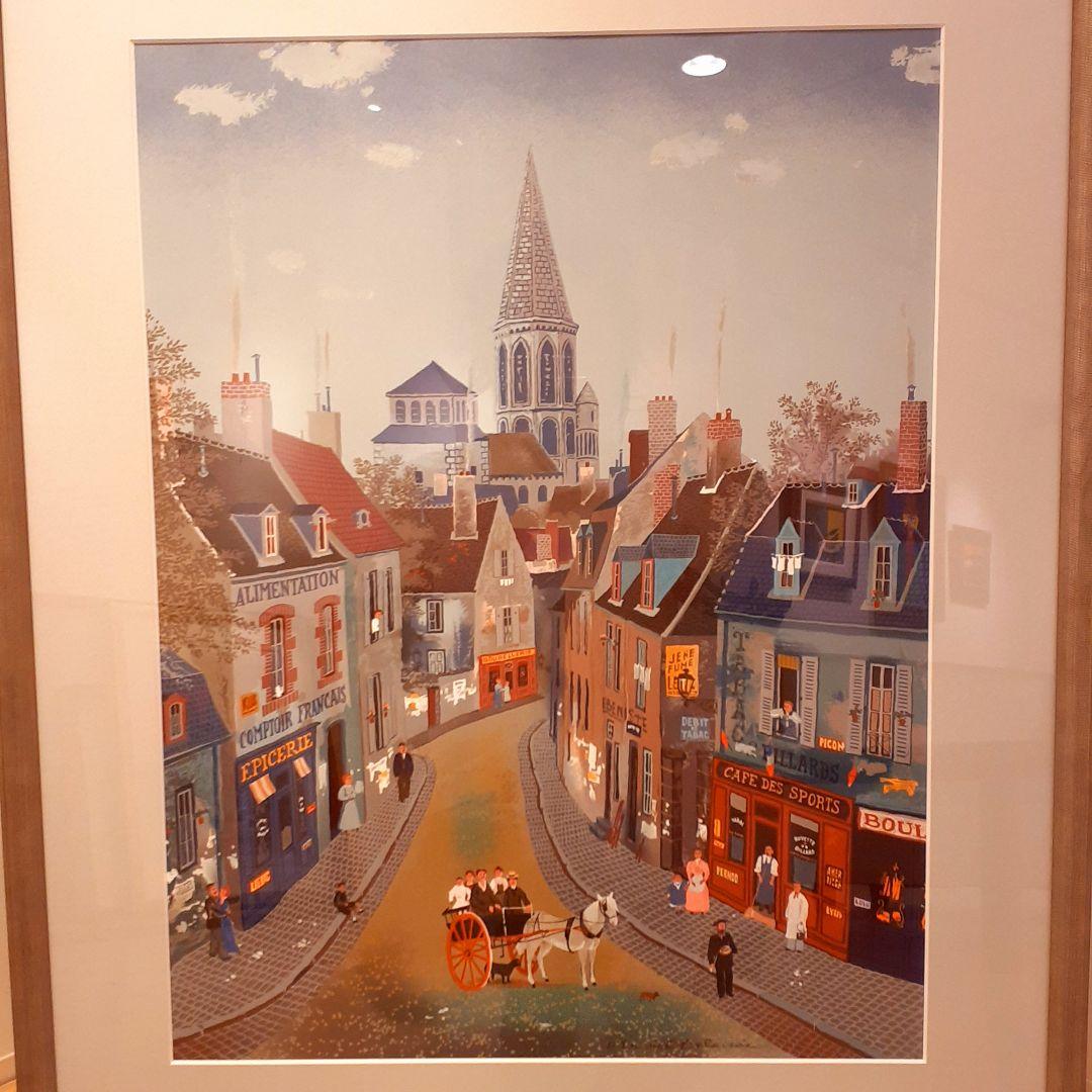 フランス輸入　リトグラフ　MICHEL DELACROIX　ドラクロワ　風景画