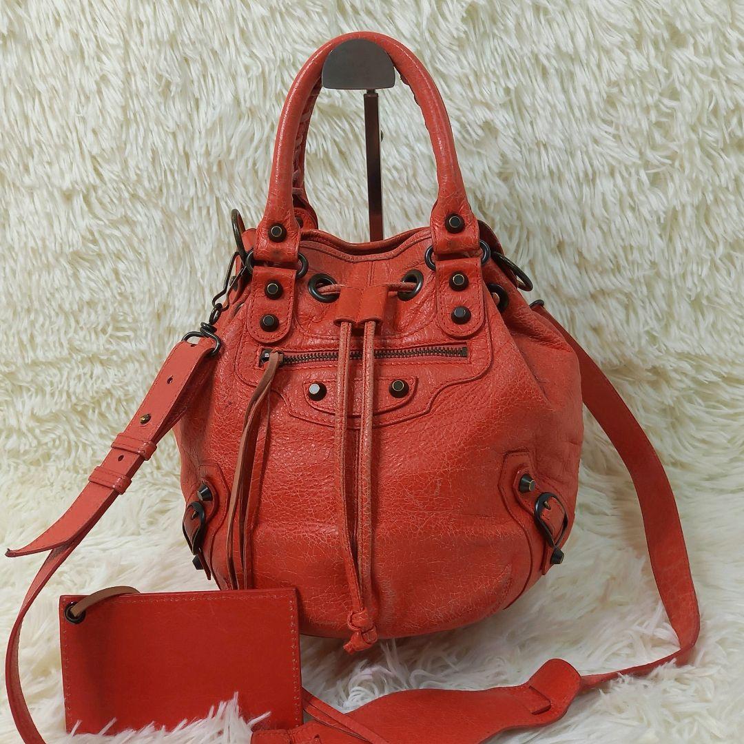 BALENCIAGA バレンシアガ ミニポンポン 2wayショルダーバッグ 巾着