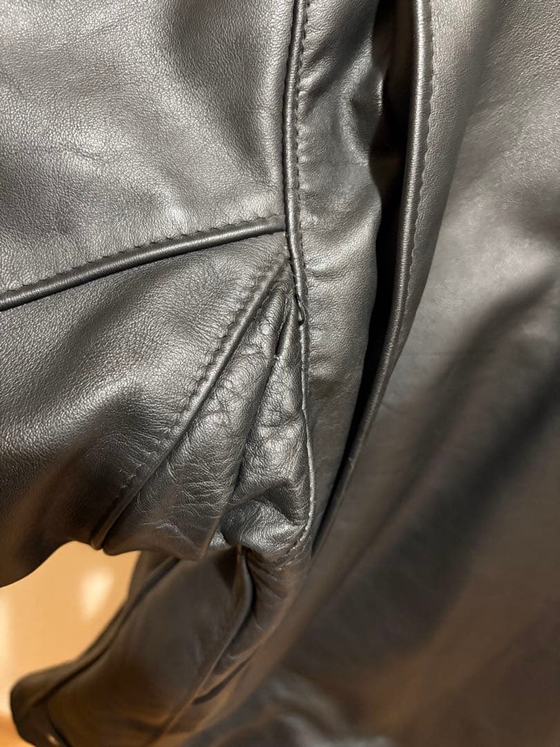 Schott ショット　652 ライダース　シングル　襟付き　ブラック　40