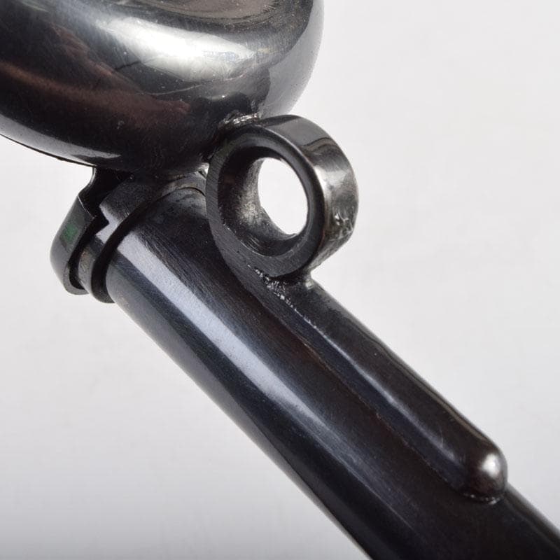 時代提げ物　書道具　古銅　華石作　丸壺矢立　筆付　C　8873