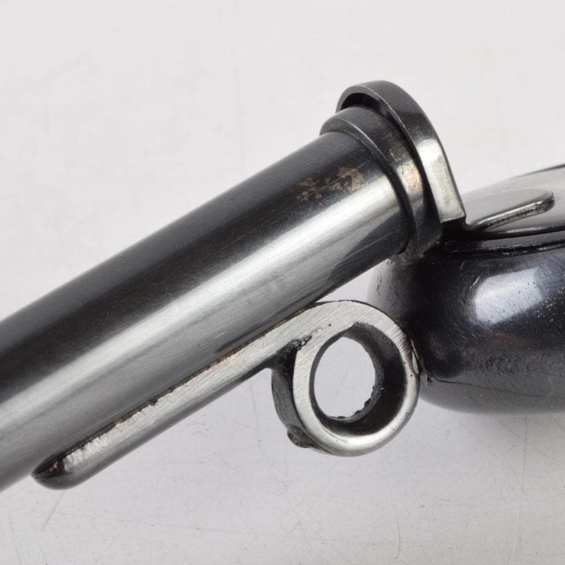 時代提げ物　書道具　古銅　華石作　丸壺矢立　筆付　C　8873