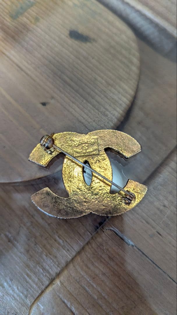 CHANEL ヴィンテージ ココマーク ブローチ ラインストーン