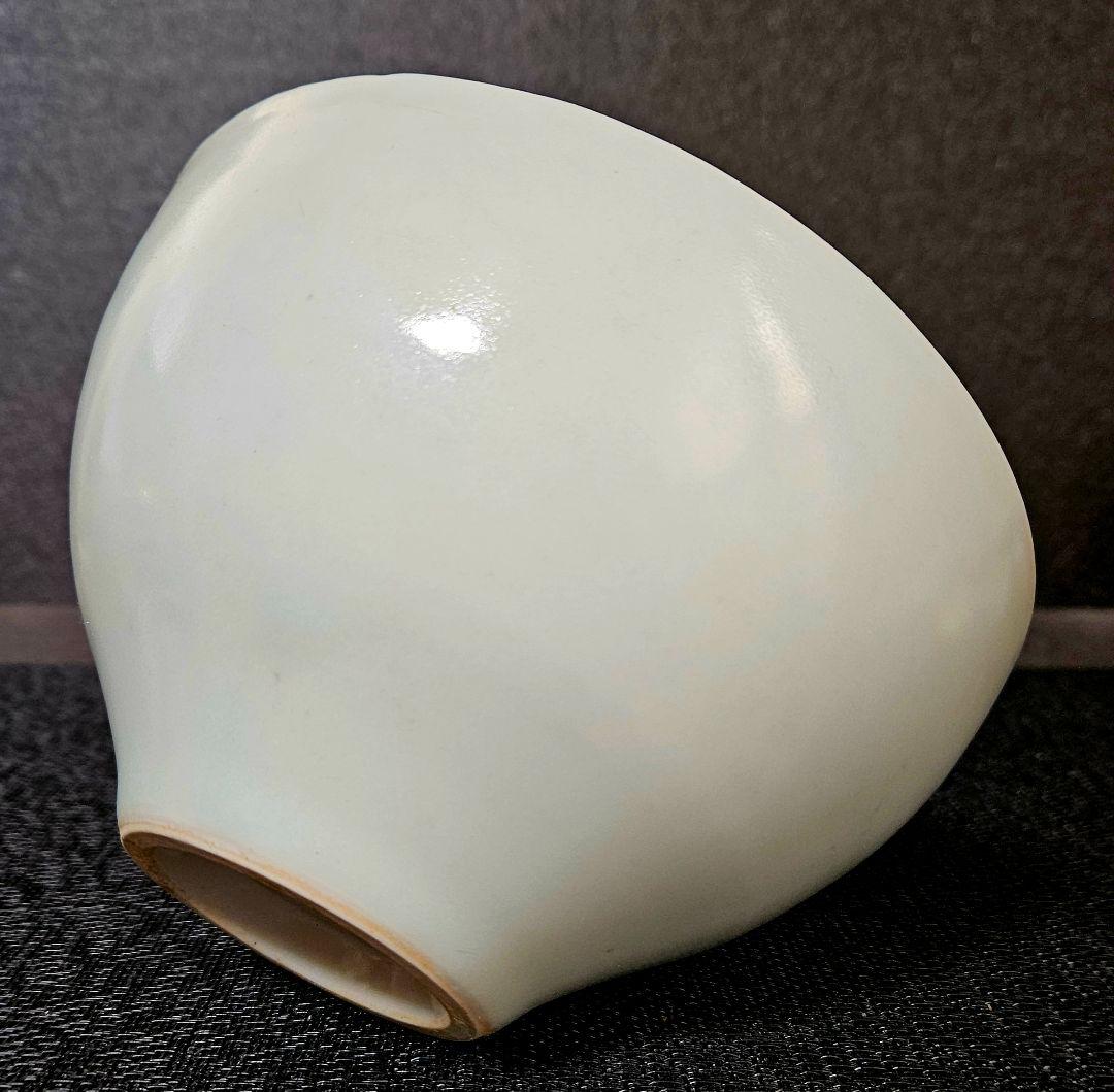 【李朝コレクター放出品❗04.】李朝白磁　分院手　大振り茶碗　鉢　時代産地不明❗