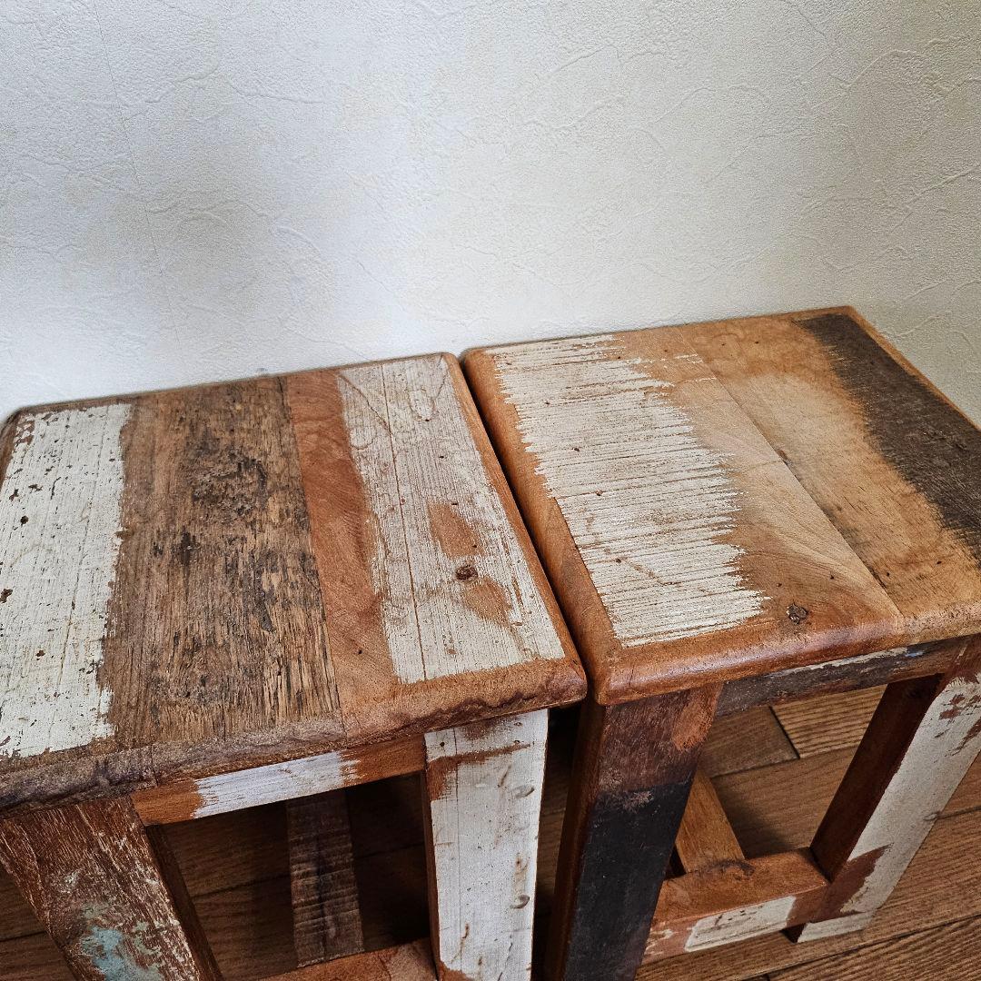 ジャーナルスタンダードファニチャー？ スツール ペイント加工 2脚 チェア