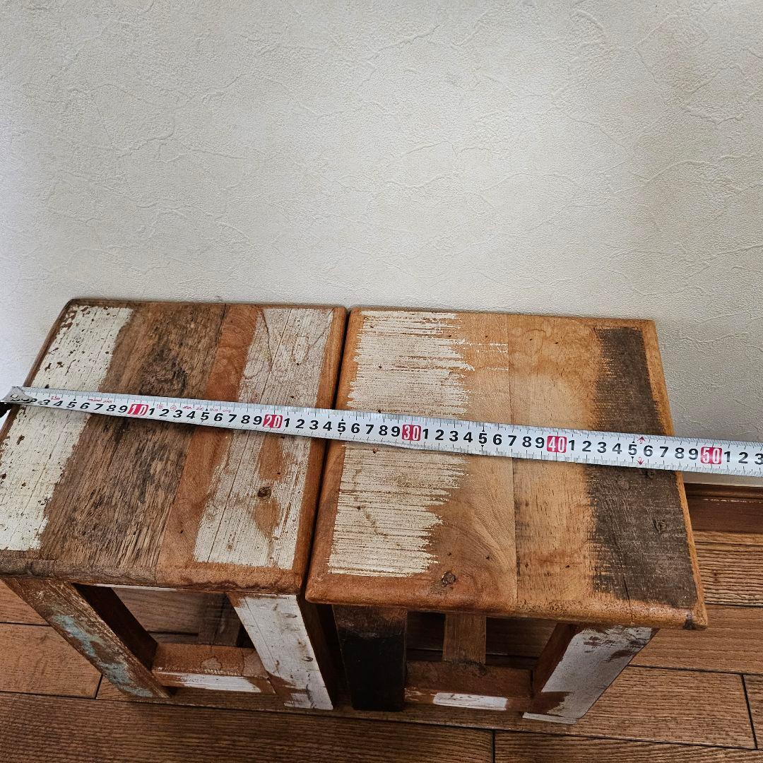 ジャーナルスタンダードファニチャー？ スツール ペイント加工 2脚 チェア