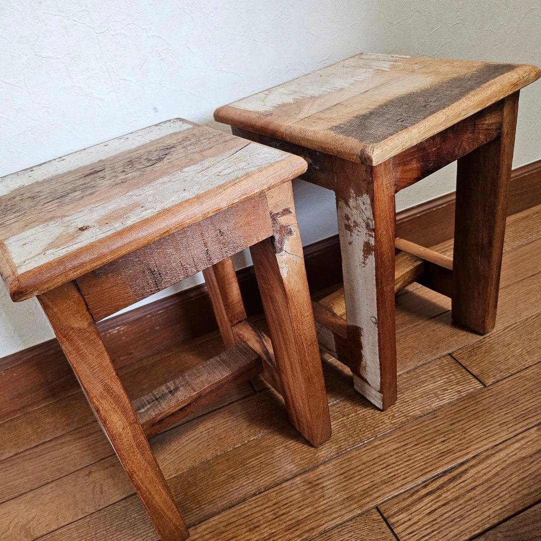 ジャーナルスタンダードファニチャー？ スツール ペイント加工 2脚 チェア