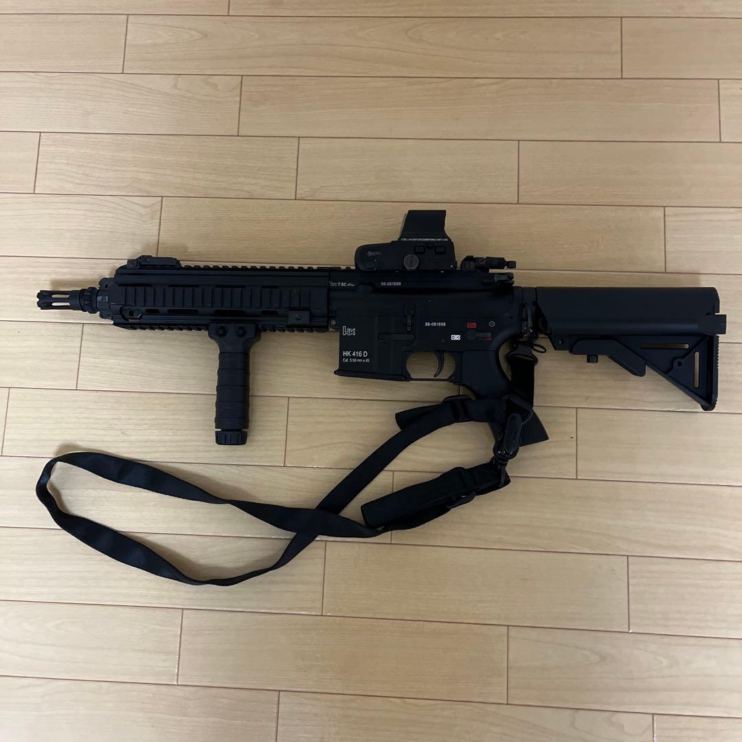 HK416D エアガン ブラック ストラップ付き