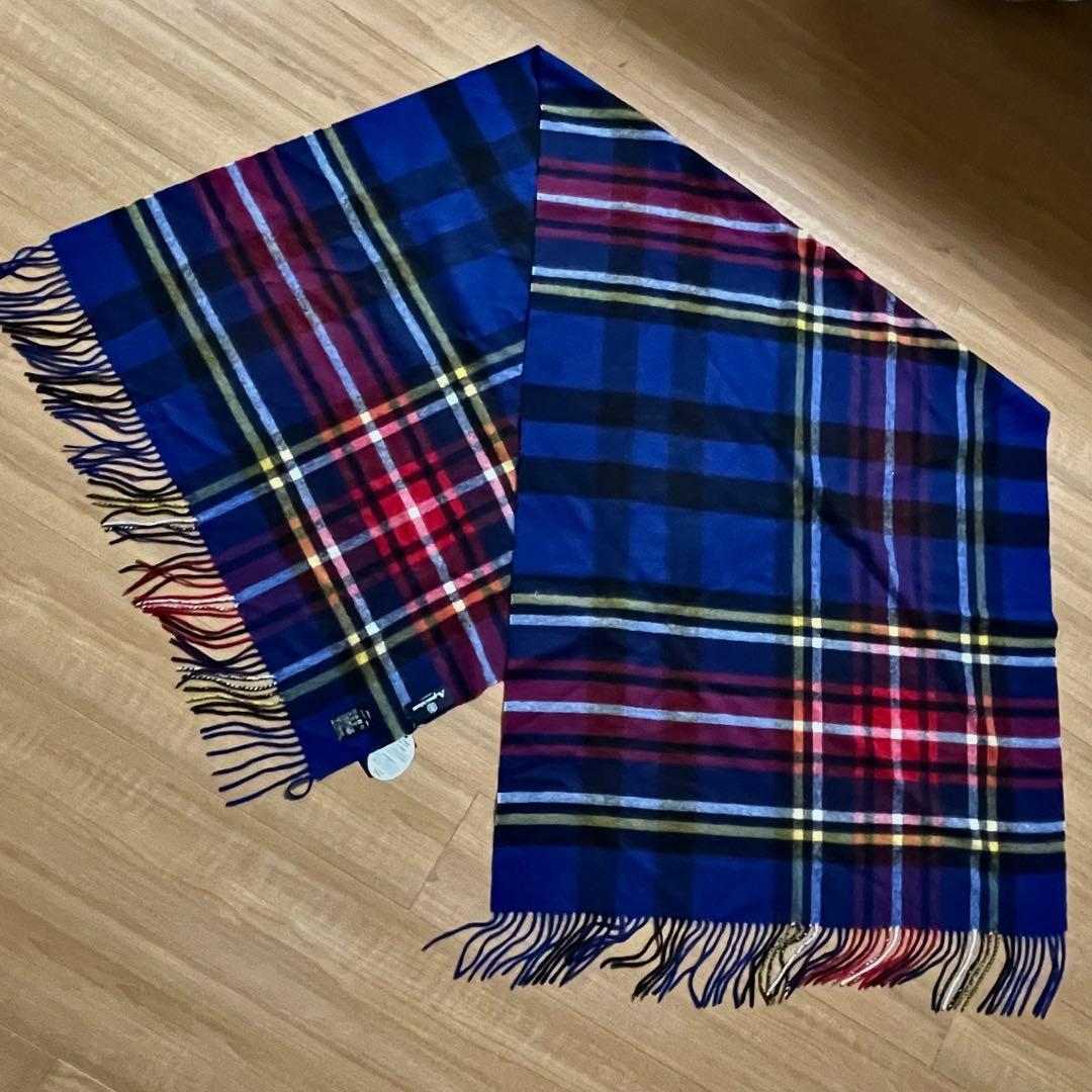 アクアスキュータム 洗える 大判カシミヤ100%ストール　タグ付き 未使用