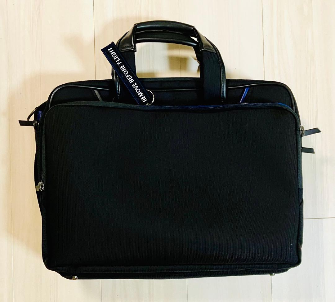 [値下]ANA DESIGN ナイロン製 ブラック ビジネスバッグ