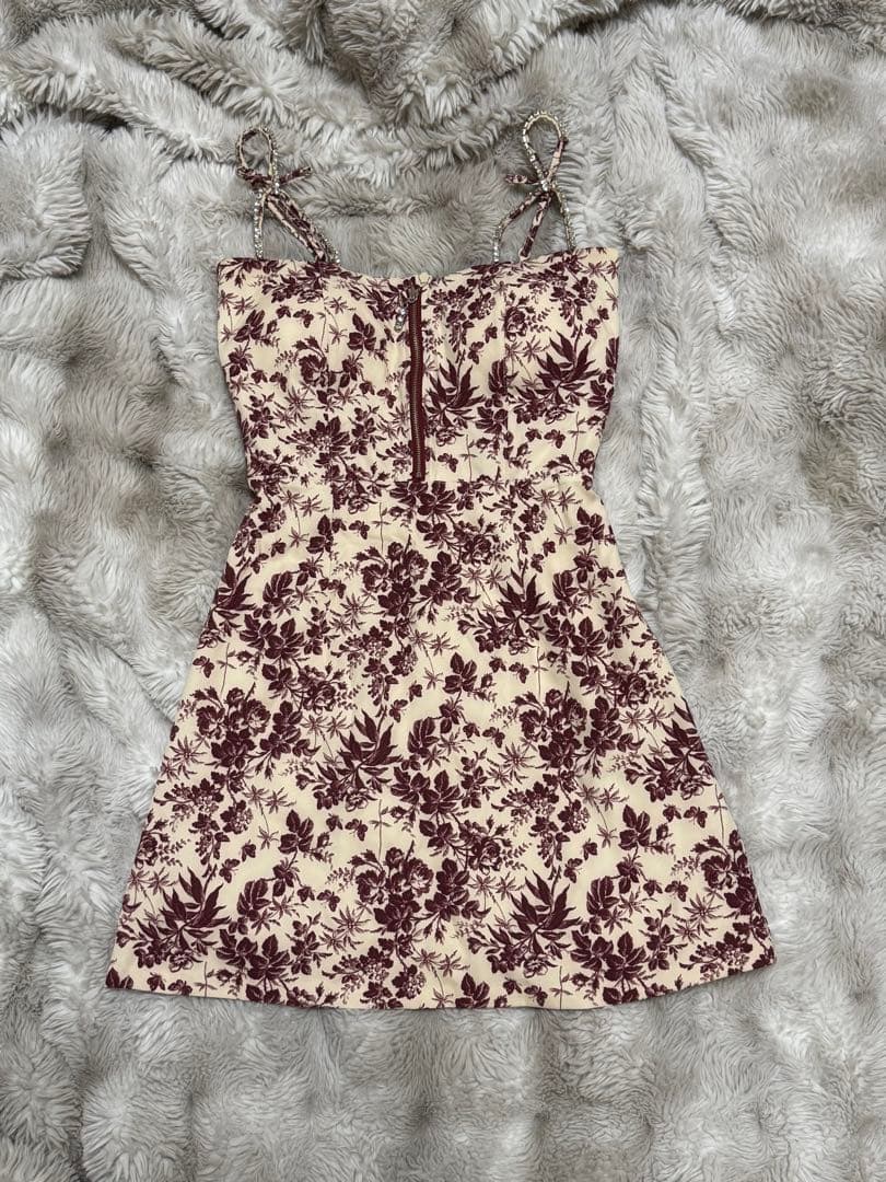 RANS フラワープリント ミニドレス