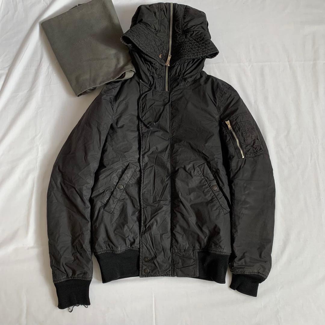 リックオウエンス Rick Owens フーテッドボンバージャケット　ブラック