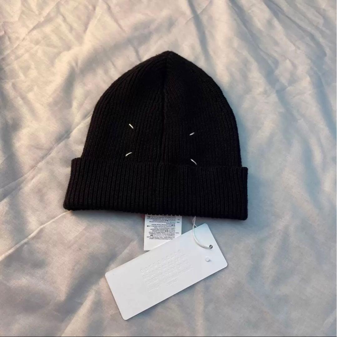 Maison Margiela ニットビーニー ブラック ウール