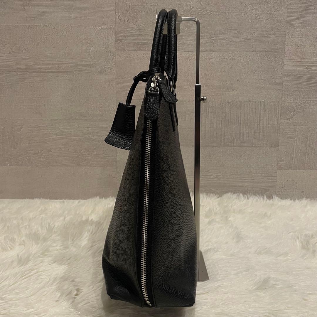 ユナイテッドアローズ ラウンド ビジネスバッグ オールレザー ブラック