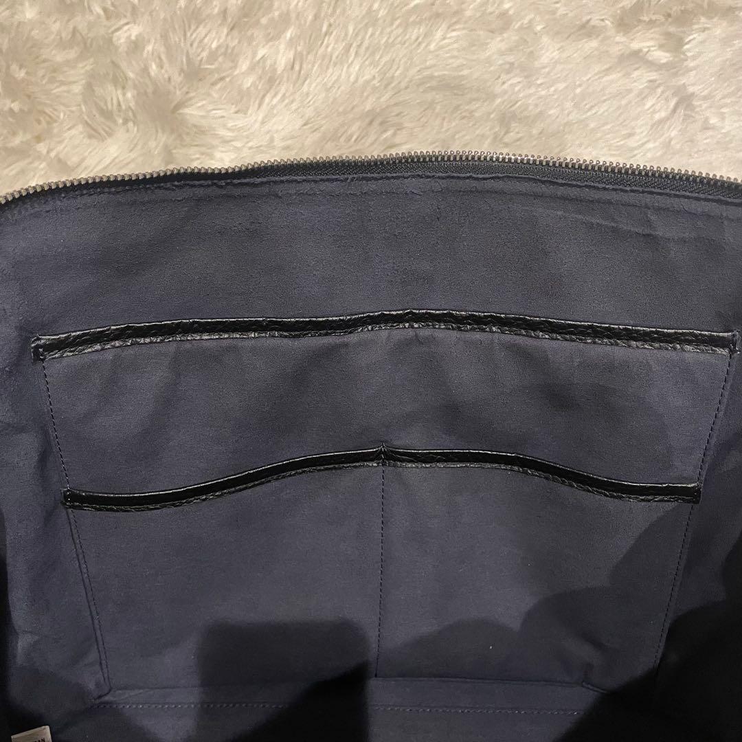 ユナイテッドアローズ ラウンド ビジネスバッグ オールレザー ブラック