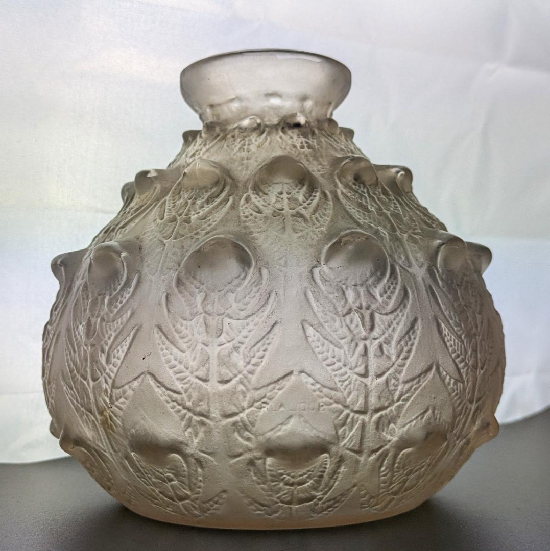 貴重な初期作品★本人★ルネ・ラリック フジェール アンティーク 花瓶 1913