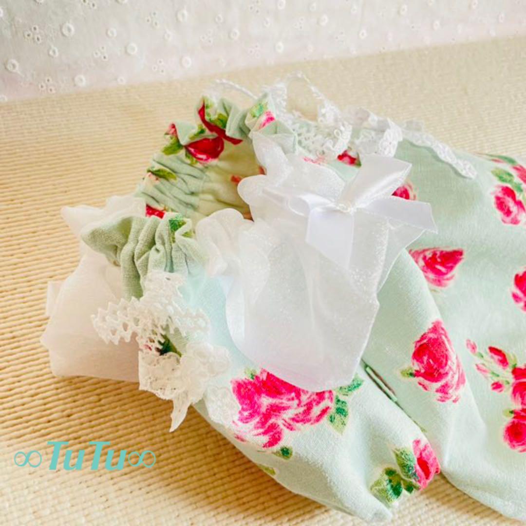 ローズリボンチュニック　∞TuTu∞  犬服　ハンドメイド