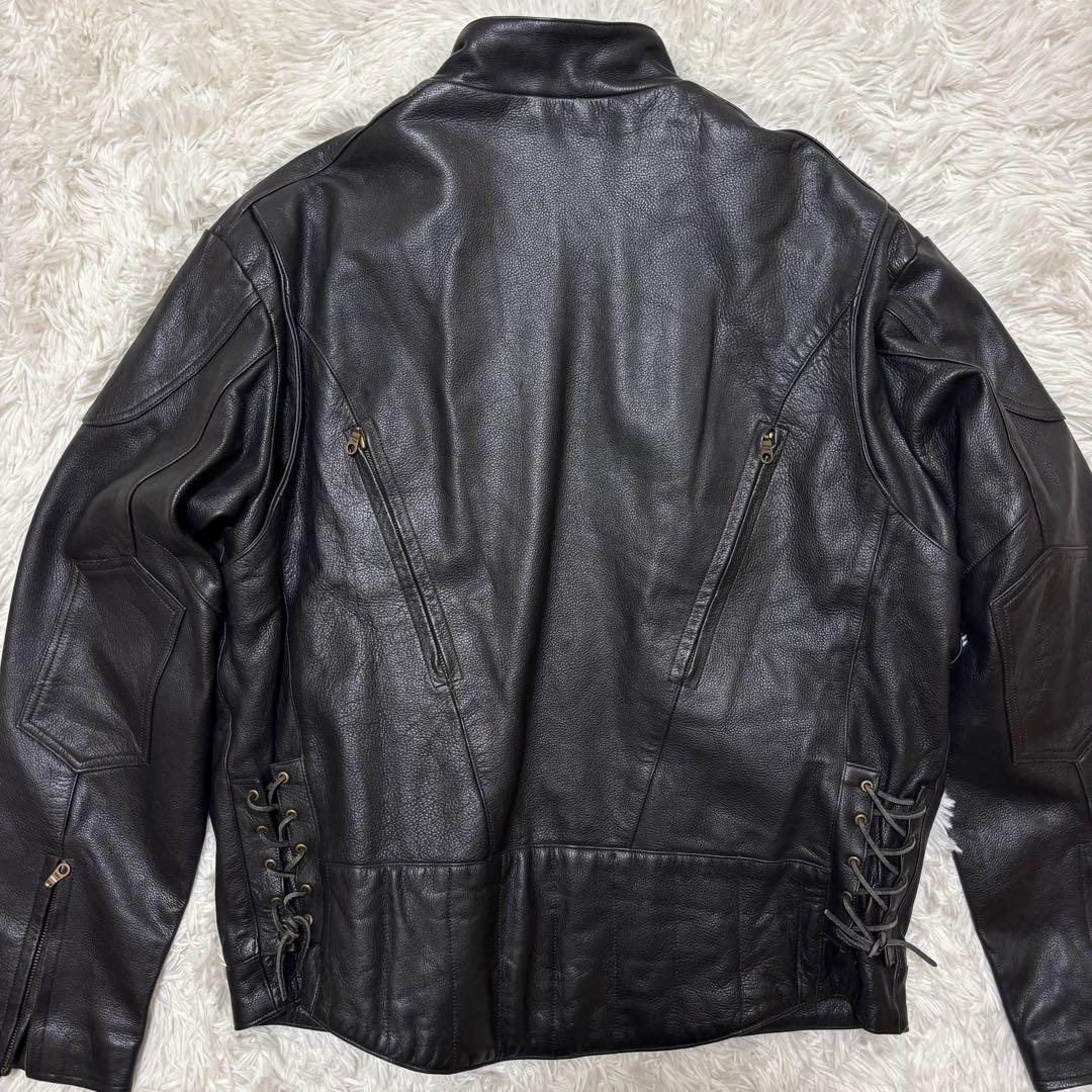 【稀少4XL】Excelled 本革　ライダースジャケット90s vintage