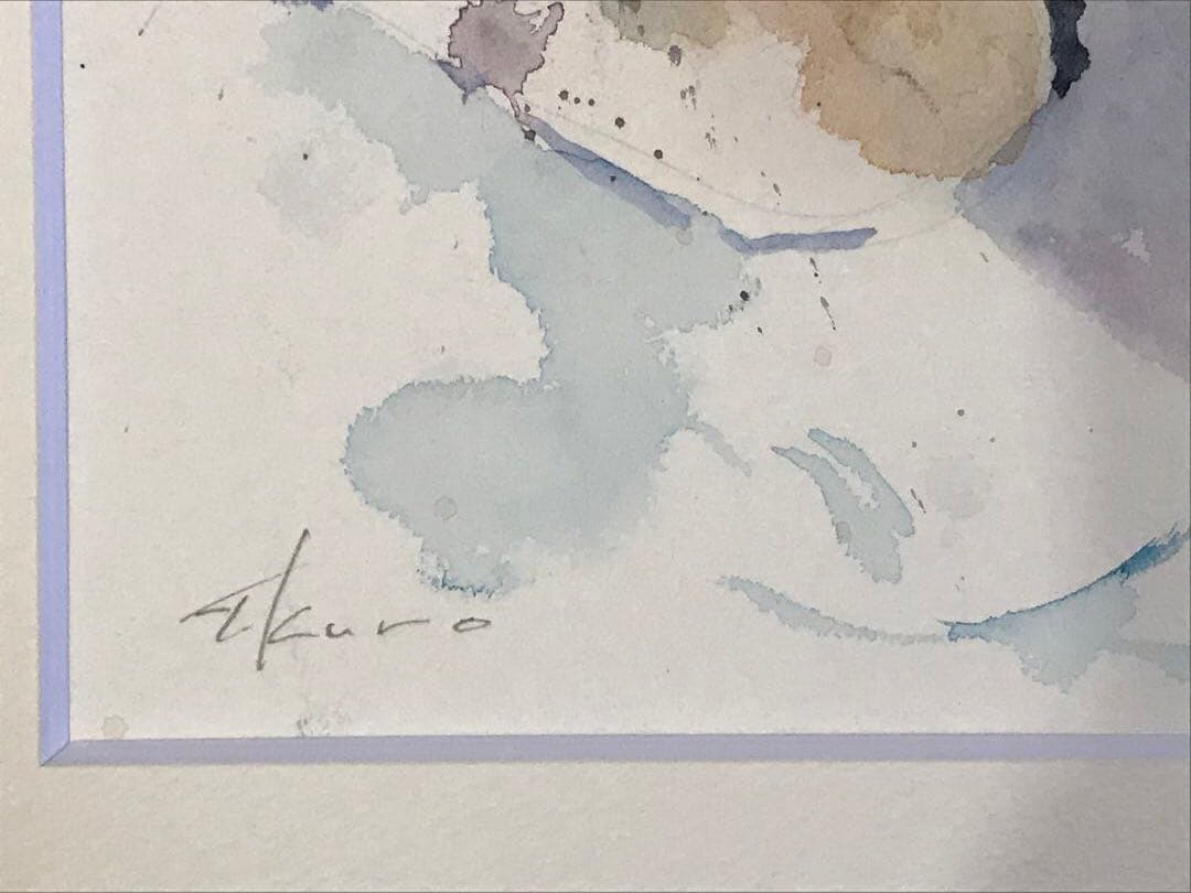 黒川達也　「少女A」 水彩　真作　Girls