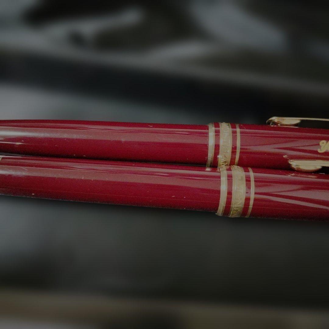 ♥希少モンブラン正規品☆クロコケース☆万年筆☆シャープペンボルドー3点セット名入