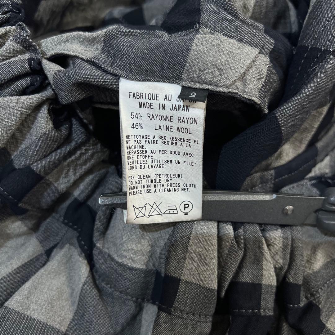 Y's チェック柄 サルエルパンツ ワイドパンツ