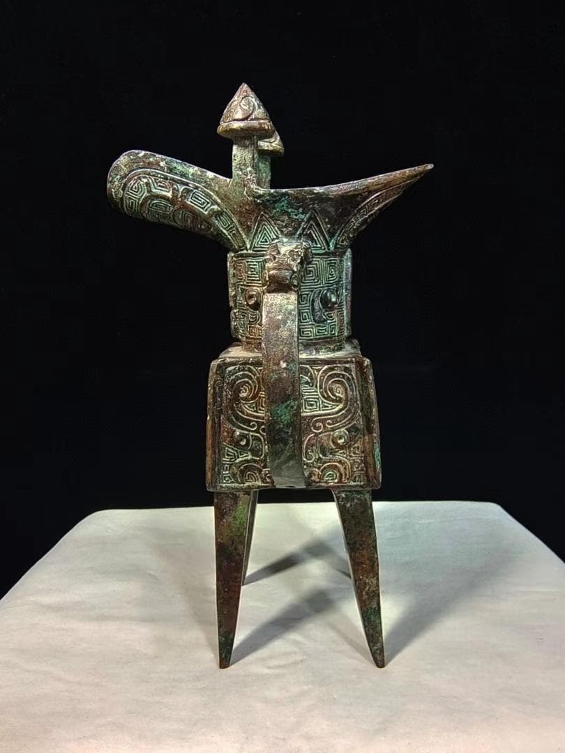 中国古美術品·旧蔵珍品·貴族用器皿·古青銅器★爵杯★飲酒器·文房置物·風水開運