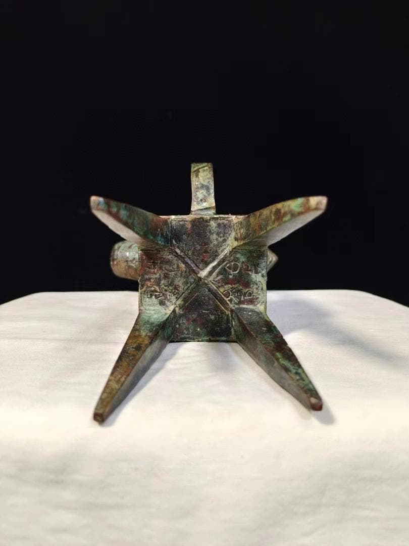 中国古美術品·旧蔵珍品·貴族用器皿·古青銅器★爵杯★飲酒器·文房置物·風水開運