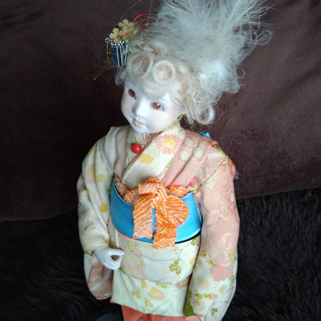 希少ビスクドール 創作人形 全てHandmade、キュートでお茶目な大道芸皿回し