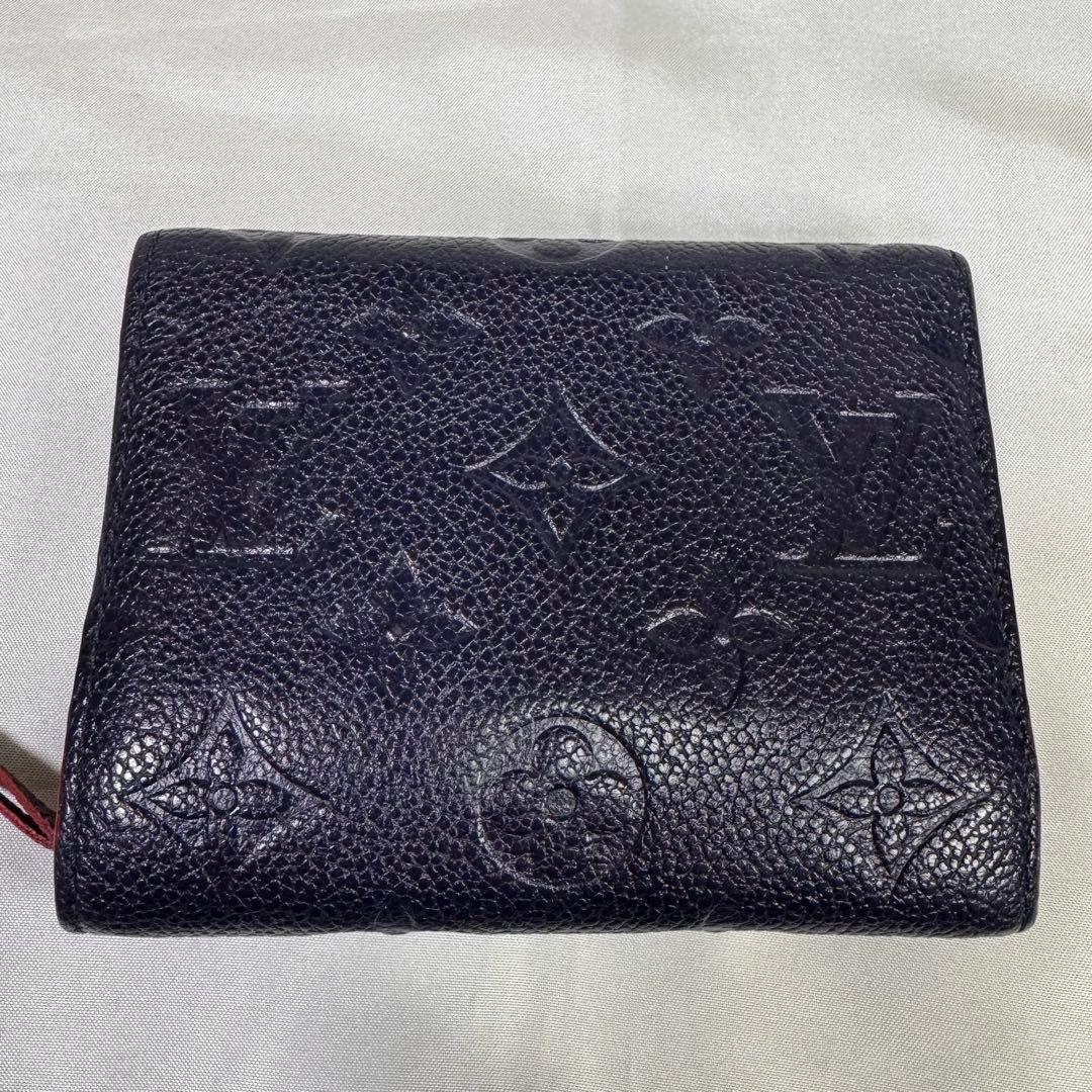 ルイヴィトン　ポルトフォイユゾエ モノグラム　アンプラント　三つ折り財布　美品