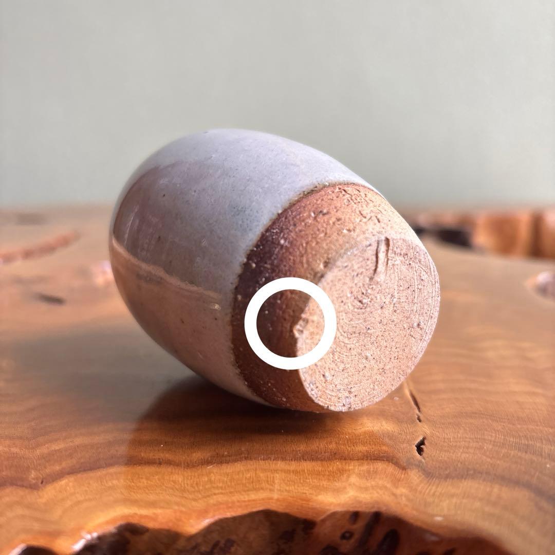 【訳あり】萩焼 松野龍司作 茶入 緑栄窯 茶道具 共箱 仕覆付き