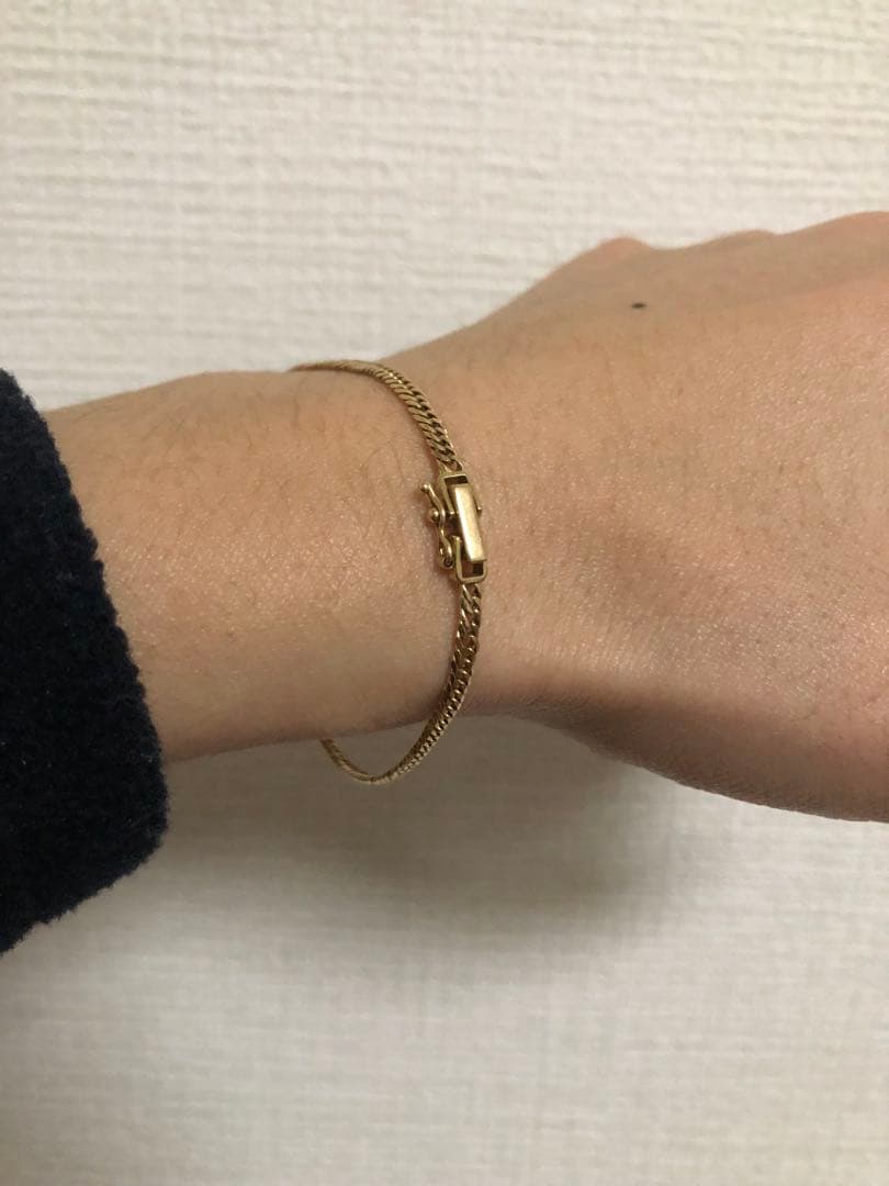 K18 喜平6面ダブル　ブレスレット　3.83g