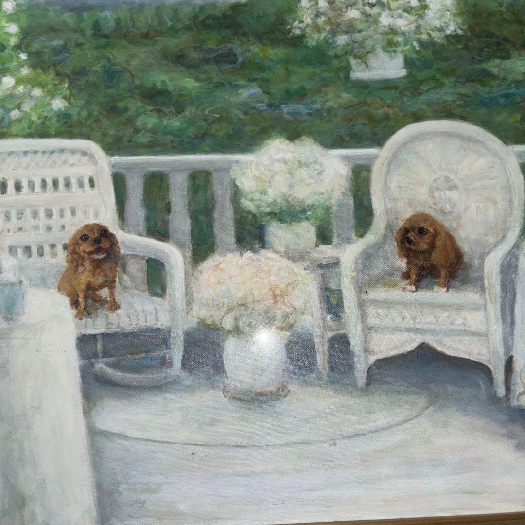 キャバリア　ルビー　オリジナル絵画　諏訪憲ニ作