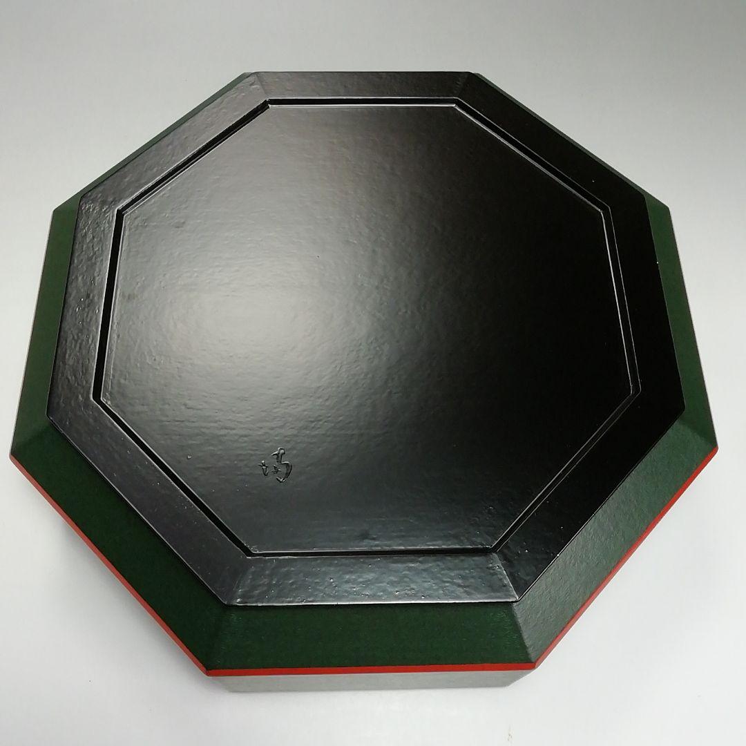 Ｓ６３２　食籠　『青漆瓜紅一閑摺上ゲ』『上杉満樹作』　共箱　茶道具