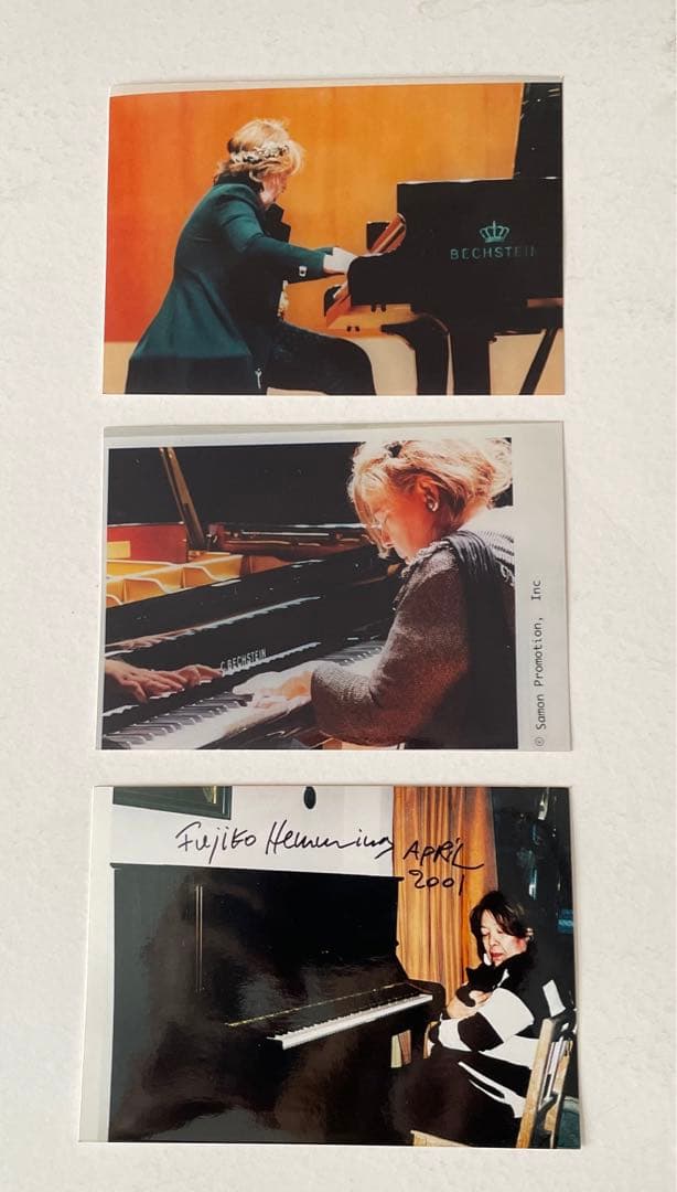 フジコ・ヘンミング 写真3枚セット サイン入り