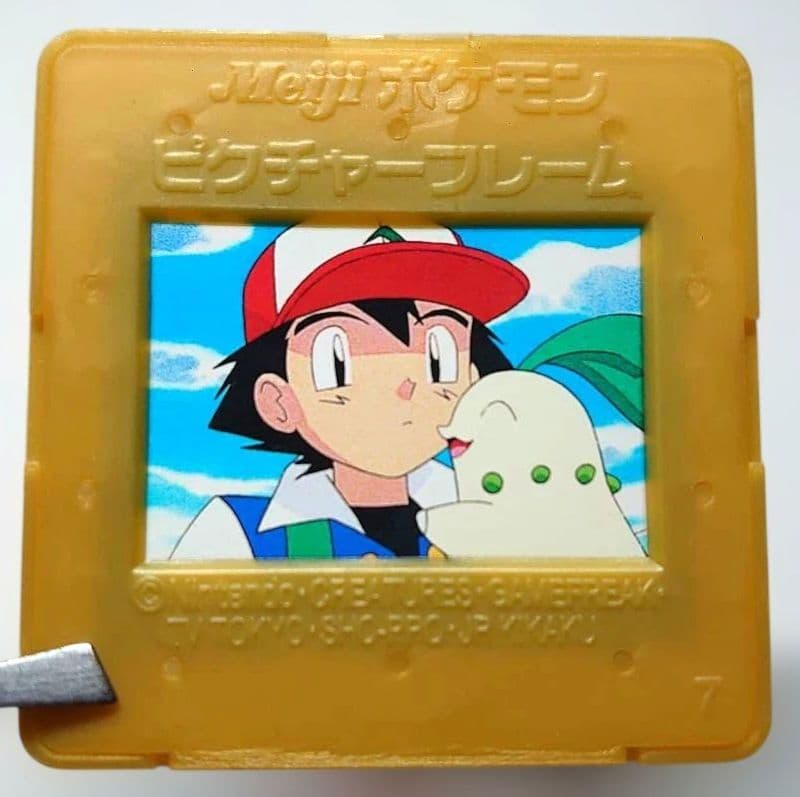 Meiji ポケモン ピクチャーフレーム　サトシ　チコリータ